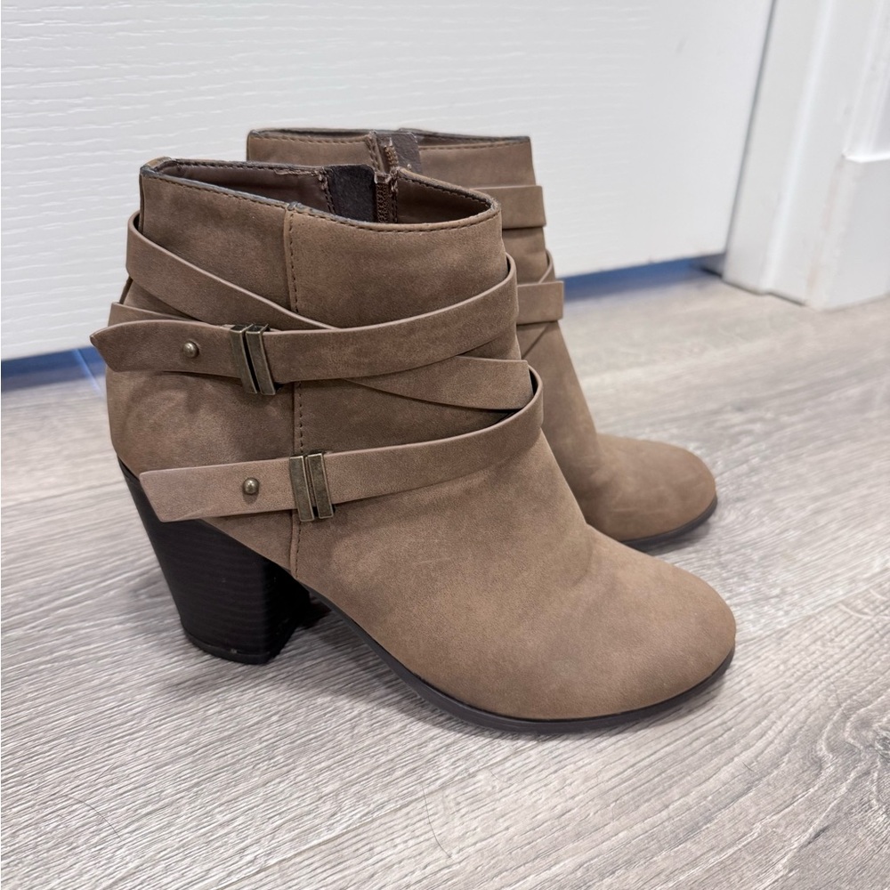 Charlotte Russe Brown Heel Ankle Booties
